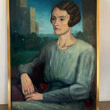 Portrait de femme signé