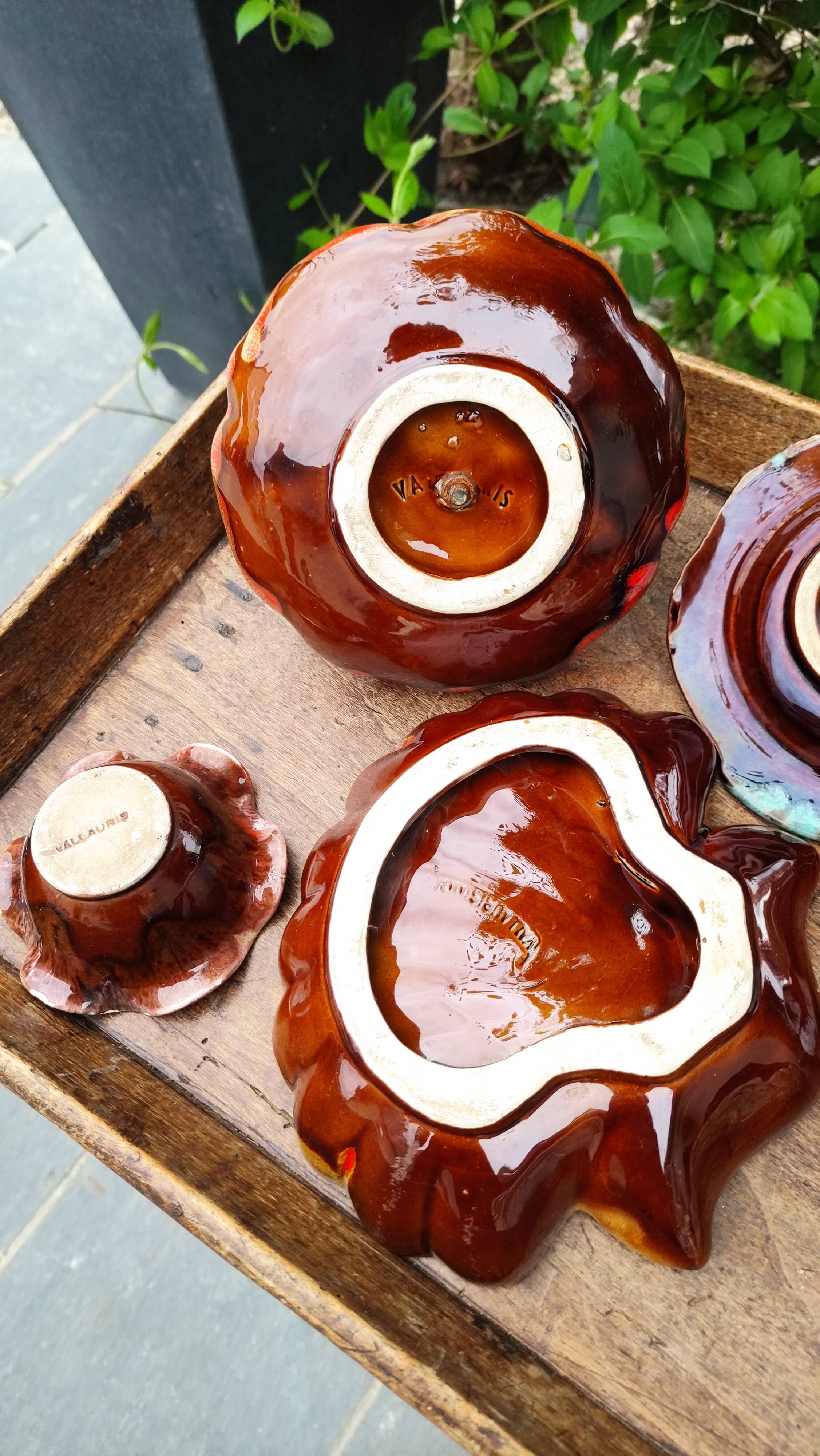 Set of five maritime ceramics from Vallauris