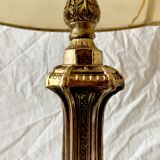 Lampe à poser vintage en cuivre doré
