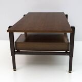 Ico Parisi Mid-Century Modern Italian Mahogany Coffee Table, 1950s