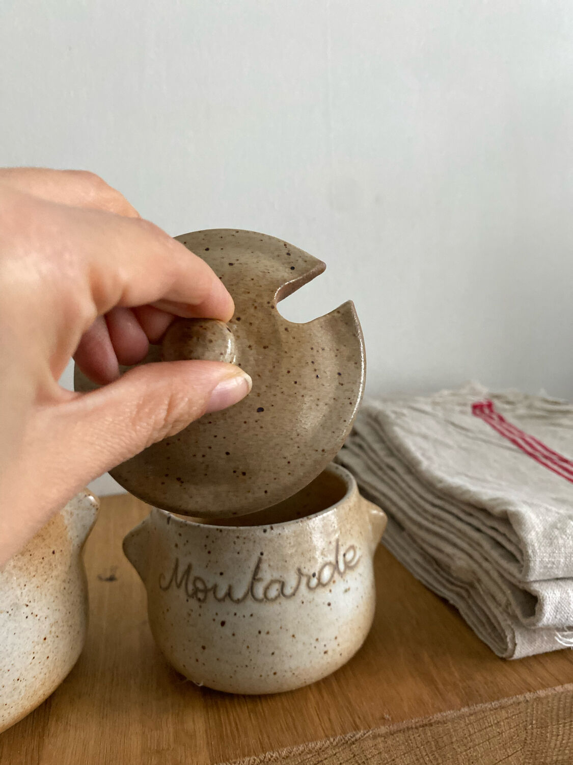 Antique stoneware spice pots