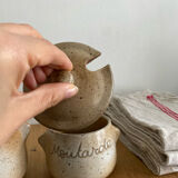 Antique stoneware spice pots