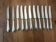 set of 11 silver metal cutlery
