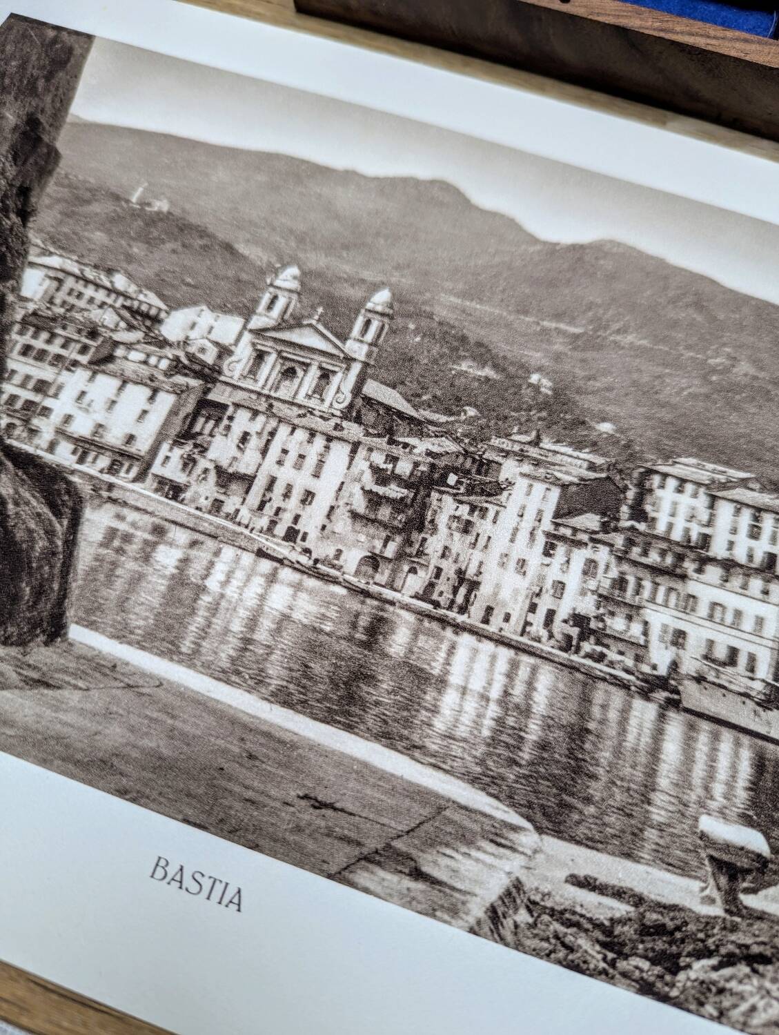 Bastia, vintage Corsica, photo plate printed in 1935.