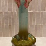 Large Art Nouveau barbotine vase