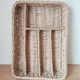 Wicker cutlery tray - 5 compartments