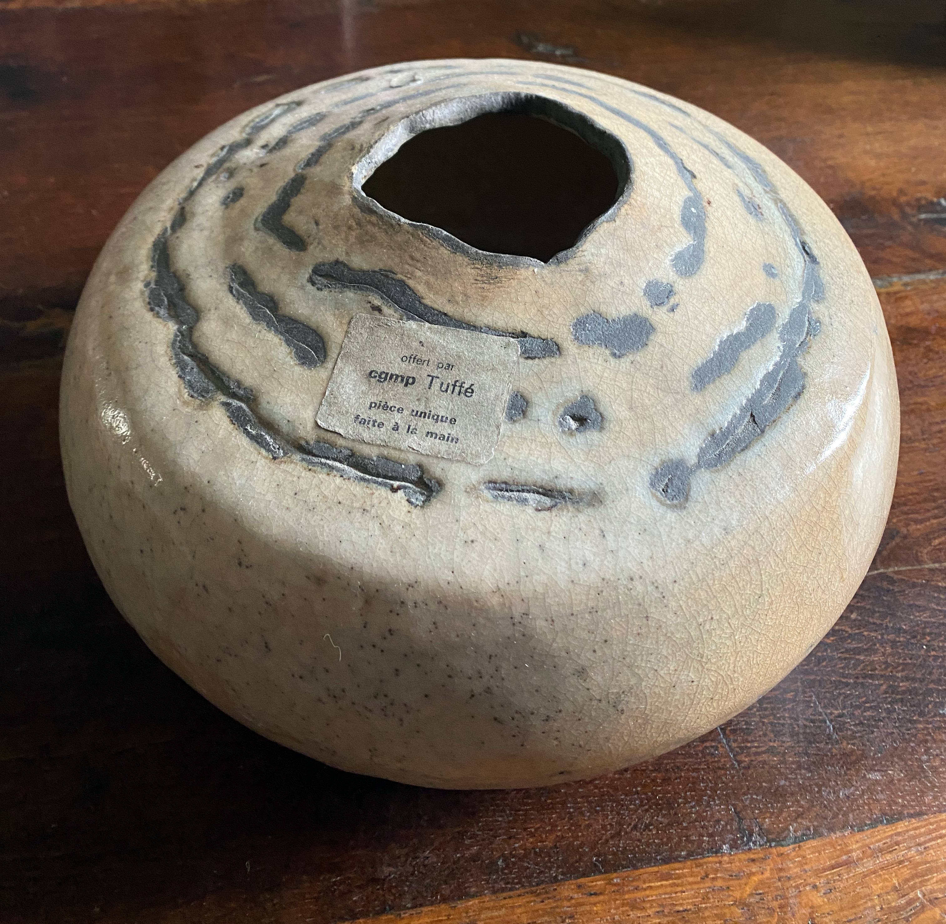 Raku design ceramic vase signed pottery Ceramic stoneware