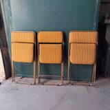 3 chaises vintage lafuma  modele chantazur