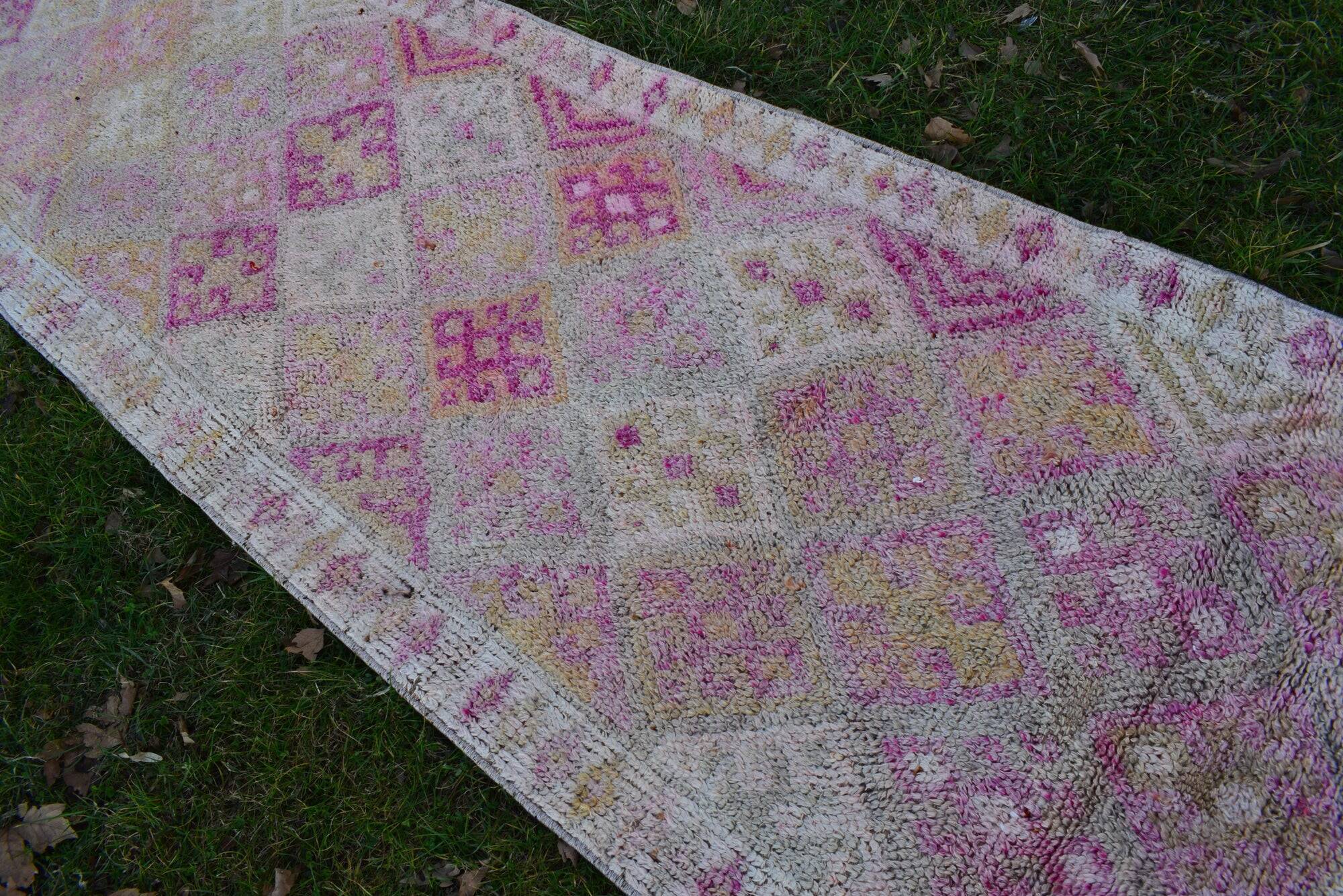 Vintage Turkish hallway rug 80x412 cm