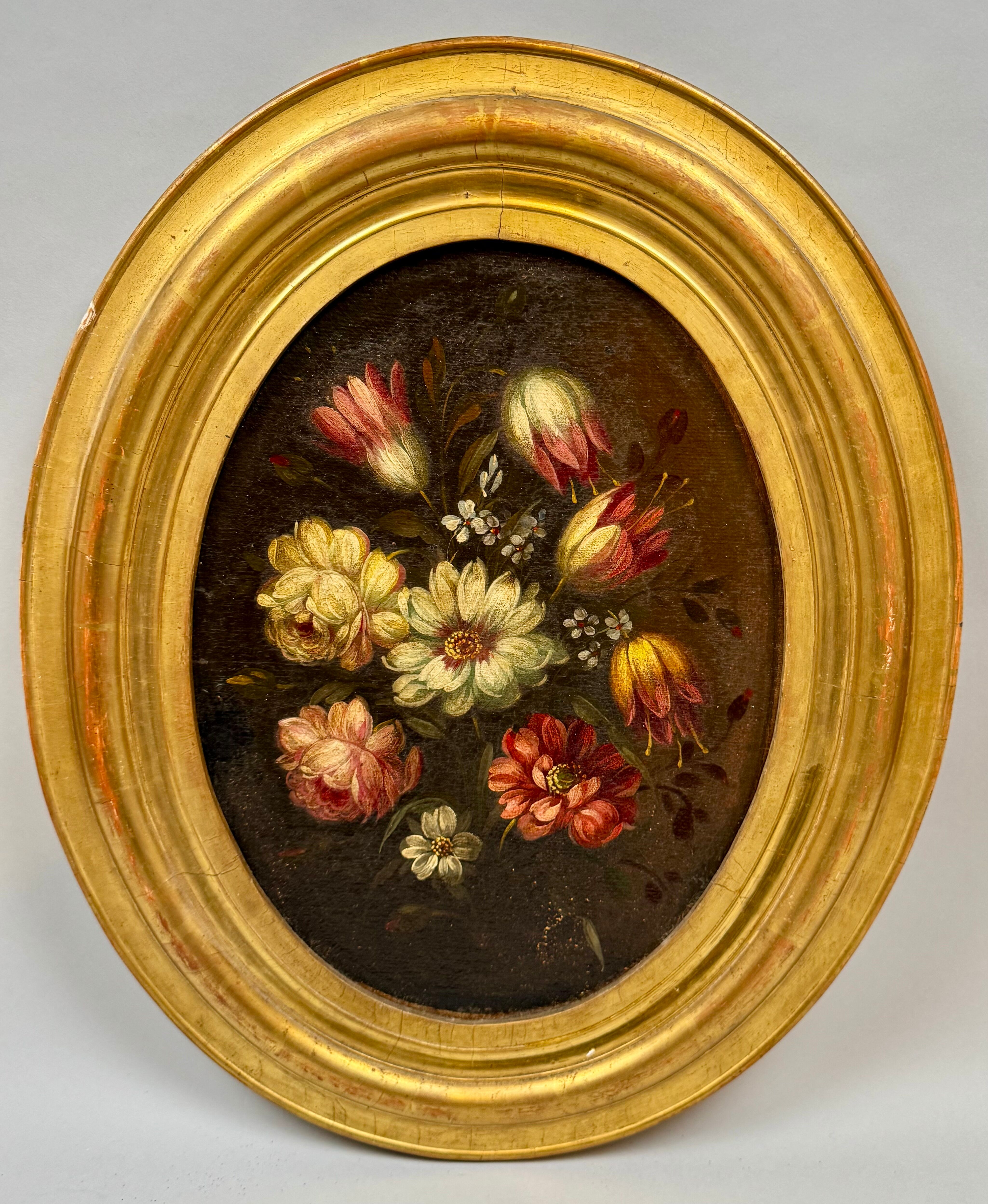 Paire de natures mortes florales