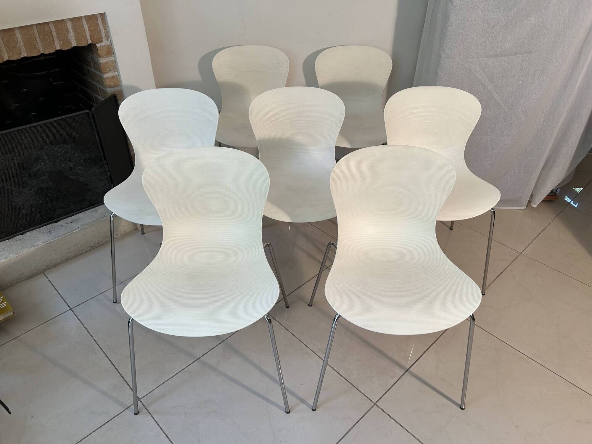 Set of 7 chairs, model nap ks50 by kaspar salto, edition fritz hansen.