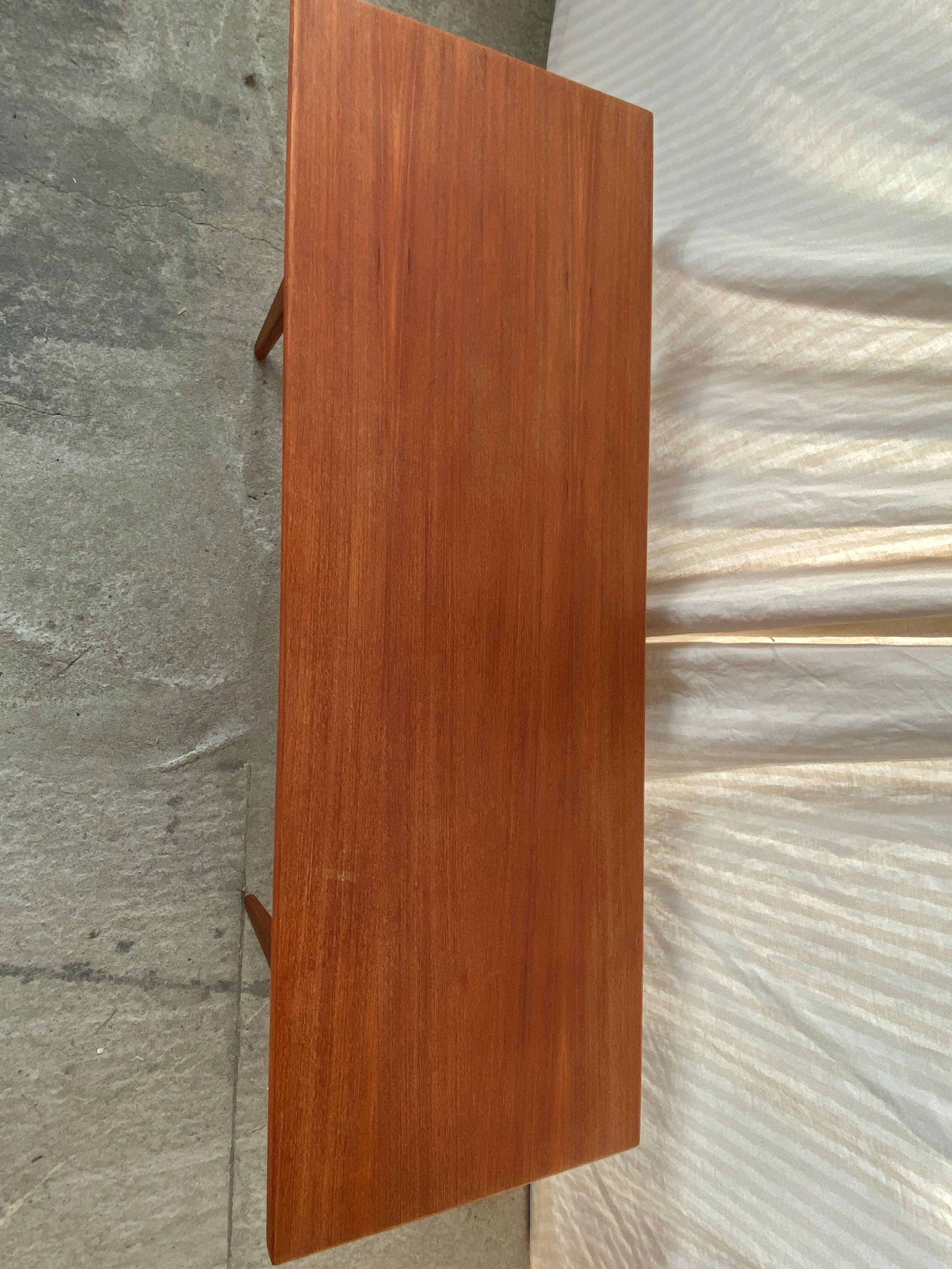 Scandinavian teak coffee table double top