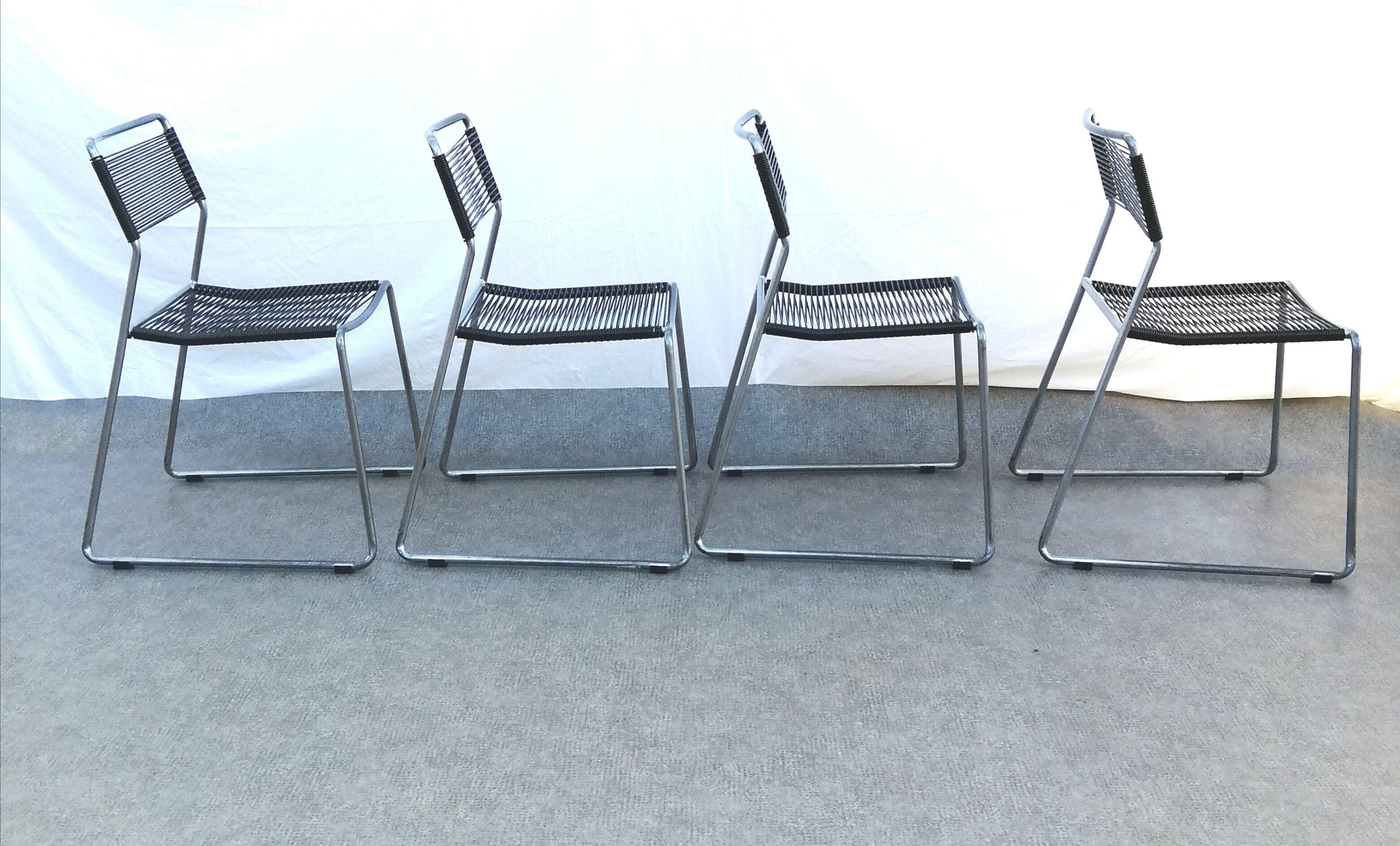 Set of 4 Melker 'spaghetti' chairs by Lisa Norinder for Ikea 1990