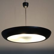 Bauhaus "UFO" pendant light by Josef Hurka for Napako, Czechoslovakia, 1940s