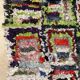 Colorful Boucherouite Berber rug - 153 x 157 cm