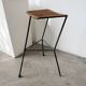 Wicker and metal stool Dennis Lennon 1950