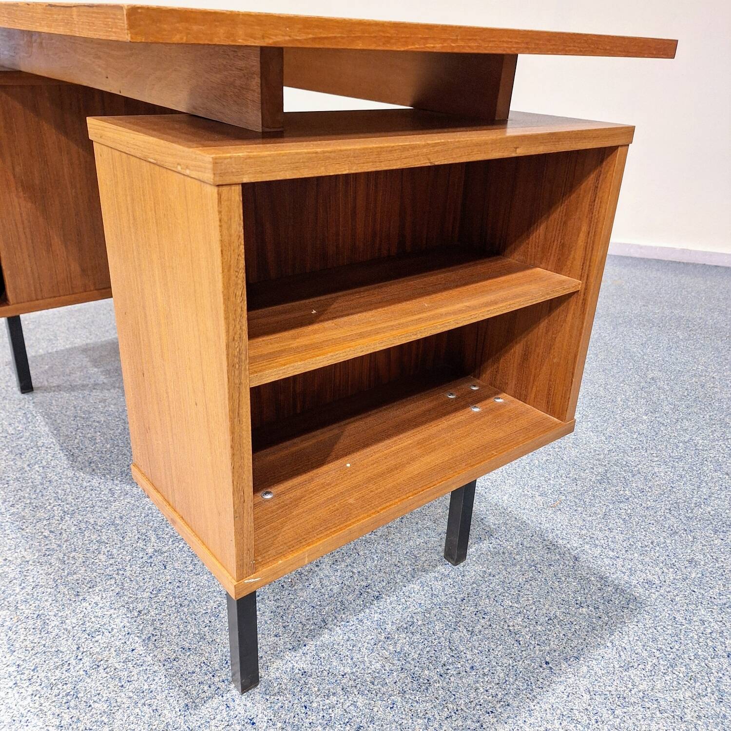 Vintage teak veneer desk from the 1960s