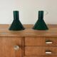 Vintage 2x Holmegaard P&T pendant - Michael Bang - Danish glass design lamp