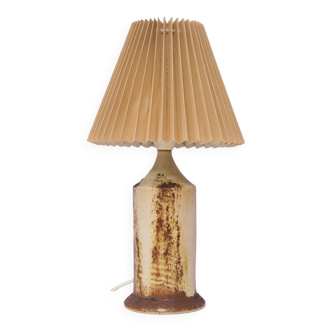 lampe de table en céramique vintage abat-jour plissé