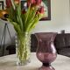 Photophore rose en verre de Biot