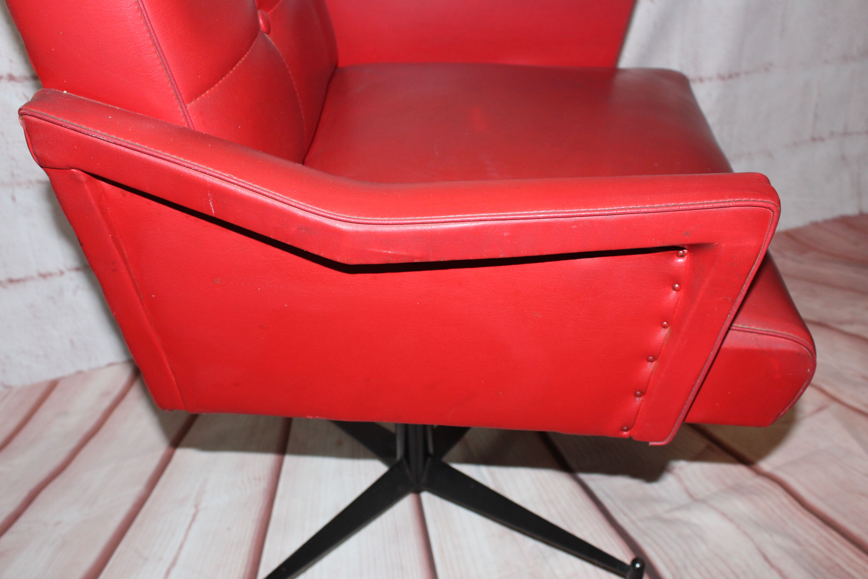 Office chair with wheels vintage skai design 1950
