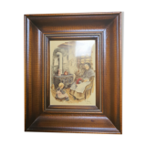 Tableau la vie d'autrefois illustration d'hivers
