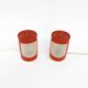 Pair of space age red plastic table lamps by Elektrosvit, 1960s