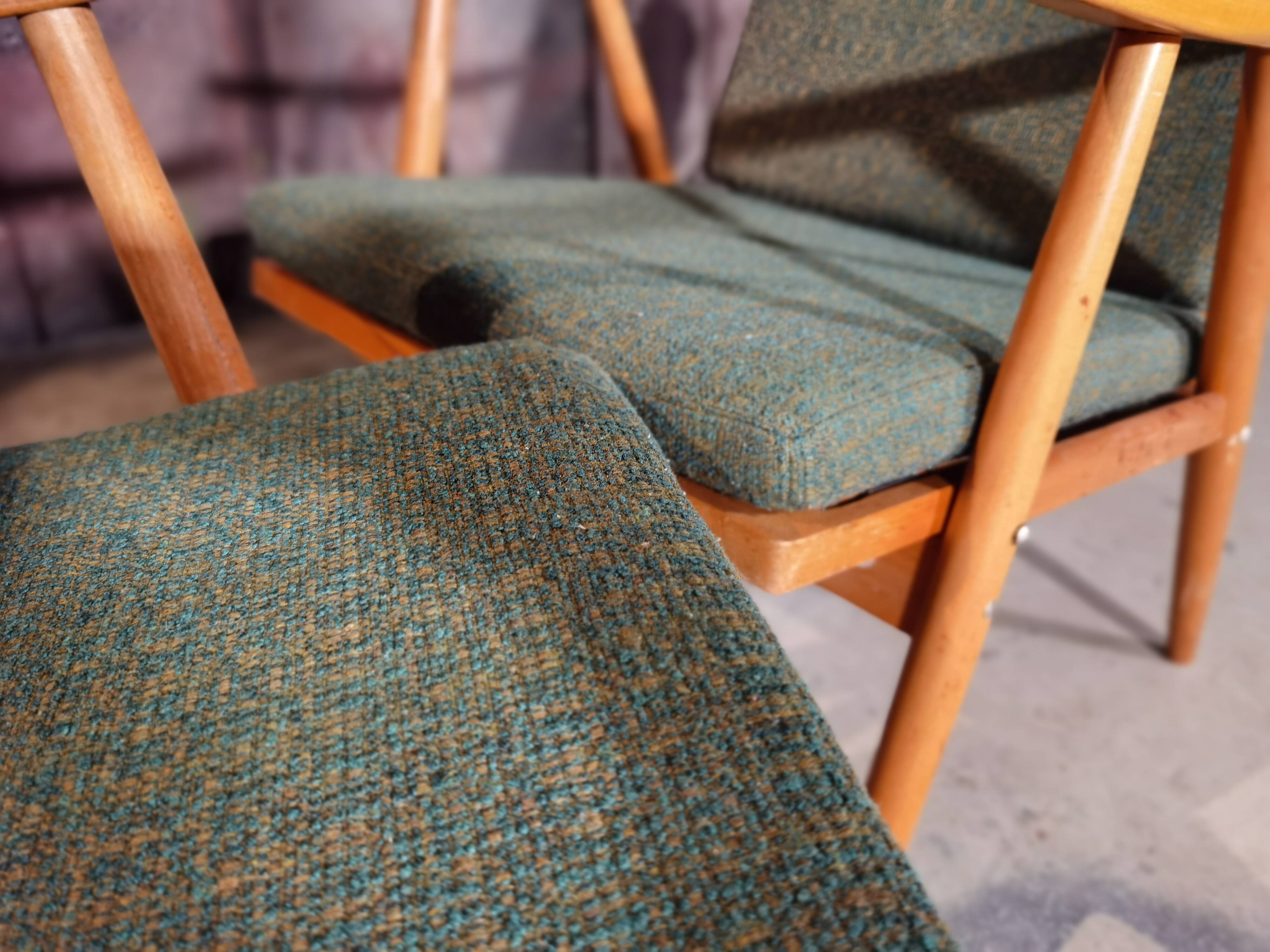 Pair of Ton Thonet Boomerang  chairs