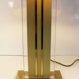 Table lamp in lucite and brass style Hollywood Regency 70's