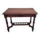 Antique desk or small table in solid carved wood
