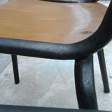 Two vintage school chairs