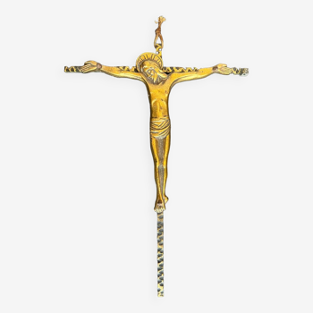 Crucifix en bronze doré