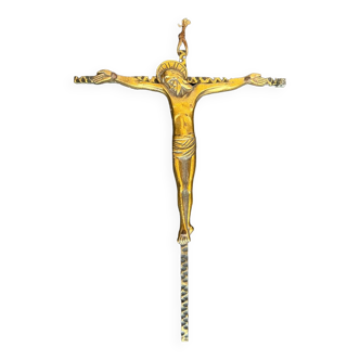 Crucifix en bronze doré