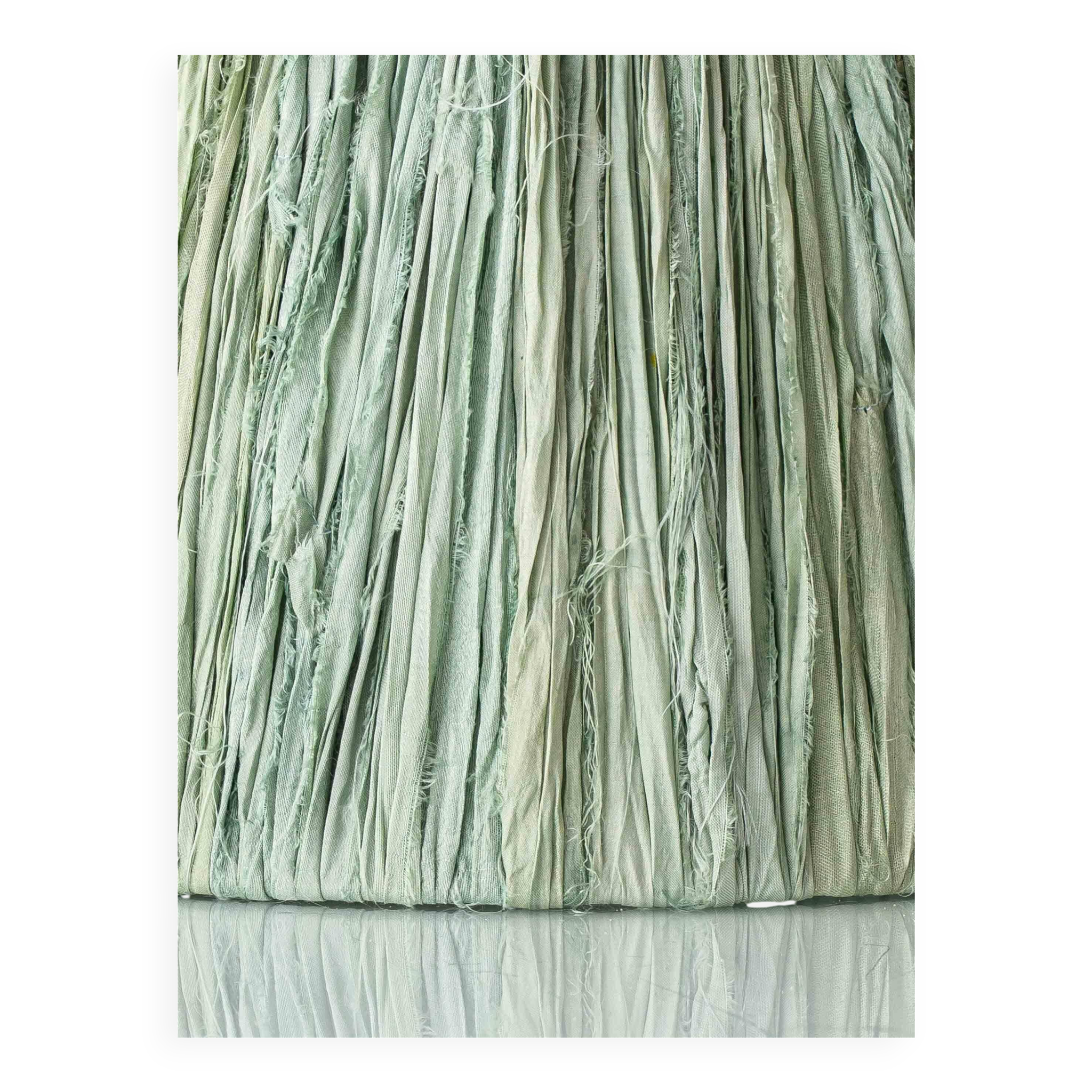 Art Deco Japonisme ceramic table lamp, 1928, new silk sari ribbon lampshade.