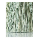 Art Deco Japonisme ceramic table lamp, 1928, new silk sari ribbon lampshade.