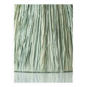 Art Deco Japonisme ceramic table lamp, 1928, new silk sari ribbon lampshade.