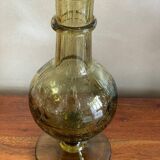 Carafe, candle holder in Biot glass