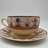 Chocolate cup, Sarreguemines, Derby model, ironstone