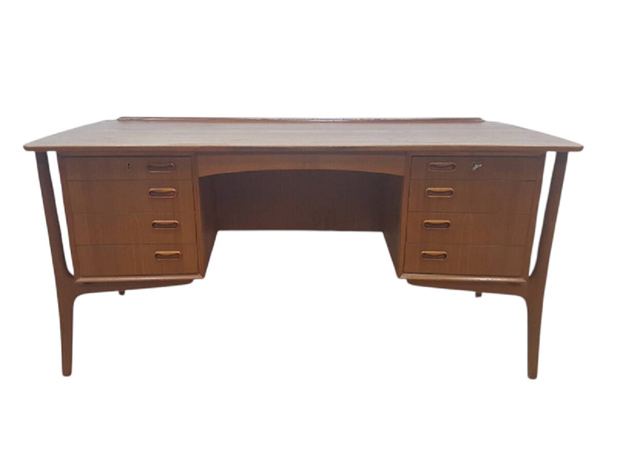 Teak Desk, designed by Svend Aage Madsen for H.P. Hansen, Denmark, 1960s