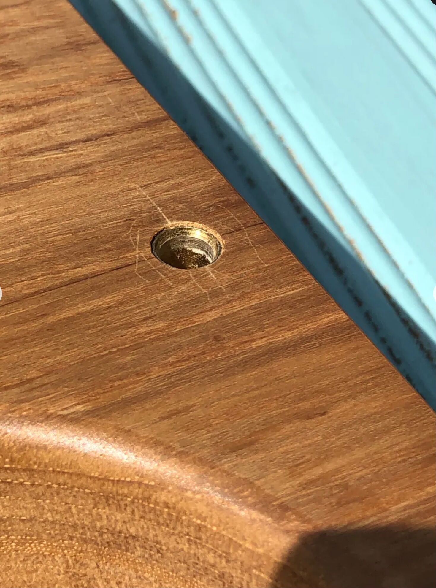 Massive Danish-made teak box 60s without hinges