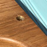 Massive Danish-made teak box 60s without hinges