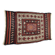 Rectangular folk rug from North Africa with a dominant red colour, 1970s.