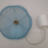 Old opaline suspension, blue clichy