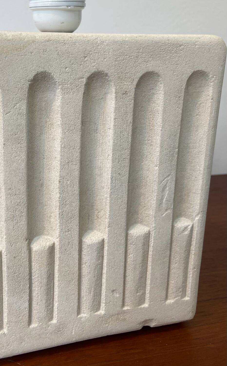 White stone lamp base