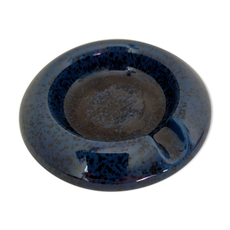 Vintage blue ashtray signed