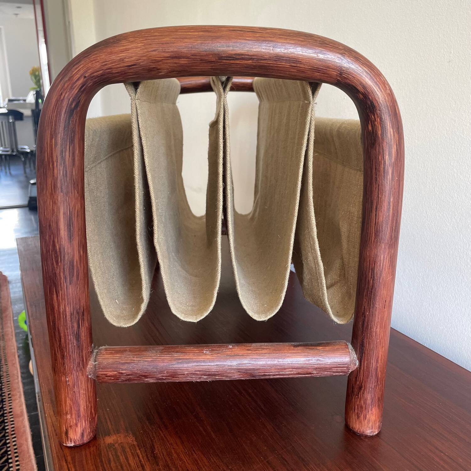 Vintage Wooden Newspaper Stand