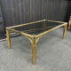 Table basse laiton faux bambou 1970