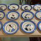 Set of 12 earthenware plates from Quimper from the 1930s - 12 portraits