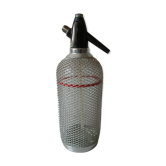 Siphon mesh bottle in glass deco estaminet countryside creperie