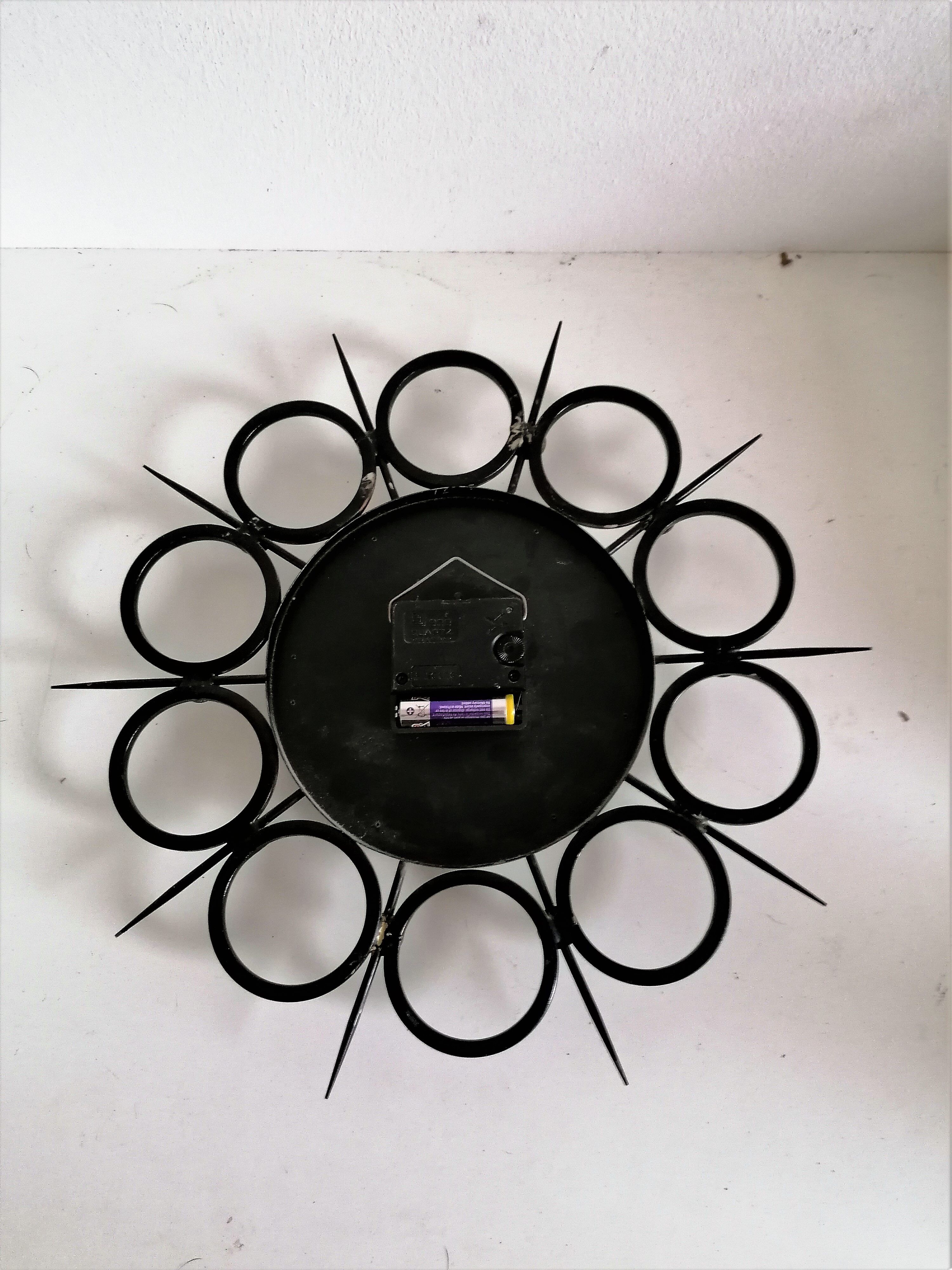 Pendulum wall clock sun wrought iron Star license Alto vintage